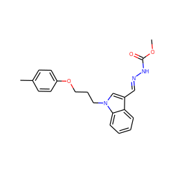 COC(=O)N/N=C/c1cn(CCCOc2ccc(C)cc2)c2ccccc12 ZINC000002323627