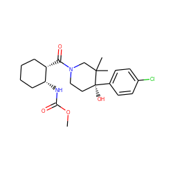 COC(=O)N[C@@H]1CCCC[C@@H]1C(=O)N1CC[C@](O)(c2ccc(Cl)cc2)C(C)(C)C1 ZINC000096173231
