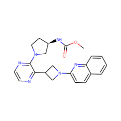 COC(=O)N[C@@H]1CCN(c2nccnc2C2CN(c3ccc4ccccc4n3)C2)C1 ZINC000145262890