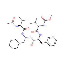 COC(=O)N[C@H](C(=O)N[C@@H](Cc1ccccc1)[C@H](O)CN(CC1CCCCC1)NC(=O)[C@@H](NC(C)=O)C(C)C)C(C)C ZINC000026946554