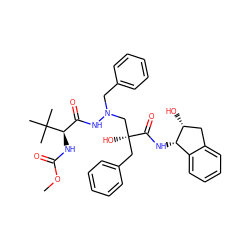 COC(=O)N[C@H](C(=O)NN(Cc1ccccc1)C[C@](O)(Cc1ccccc1)C(=O)N[C@H]1c2ccccc2C[C@H]1O)C(C)(C)C ZINC000028530432
