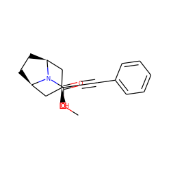 COC(=O)N1[C@H]2CC[C@@H]1C[C@@](O)(C#Cc1ccccc1)C2 ZINC000103287291