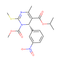 COC(=O)N1C(SC)=NC(C)=C(C(=O)OC(C)C)[C@@H]1c1cccc([N+](=O)[O-])c1 ZINC000096272070