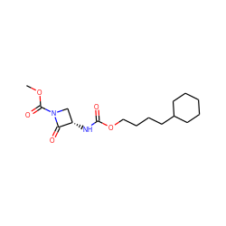 COC(=O)N1C[C@H](NC(=O)OCCCCC2CCCCC2)C1=O ZINC001772651060