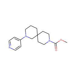 COC(=O)N1CCC2(CCCN(c3ccncc3)C2)CC1 ZINC000004238199