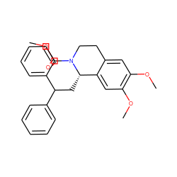 COC(=O)N1CCc2cc(OC)c(OC)cc2[C@@H]1CC(c1ccccc1)c1ccccc1 ZINC000028456317