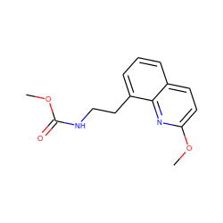 COC(=O)NCCc1cccc2ccc(OC)nc12 ZINC001772615756