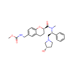 COC(=O)NCc1ccc2c(c1)CC[C@H](C(=O)N(C)[C@H](CN1CC[C@H](O)C1)c1ccccc1)O2 ZINC000028530412