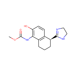 COC(=O)Nc1c(O)ccc2c1CCC[C@@H]2C1=NCCN1 ZINC000103272260