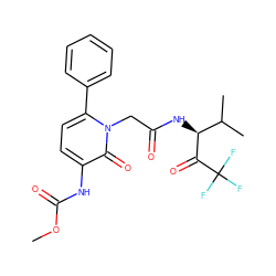 COC(=O)Nc1ccc(-c2ccccc2)n(CC(=O)N[C@H](C(=O)C(F)(F)F)C(C)C)c1=O ZINC000013738730