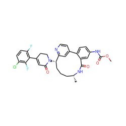 COC(=O)Nc1ccc2c(c1)C(=O)N[C@H](C)CCC[C@H](N1CCC(c3c(F)ccc(Cl)c3F)=CC1=O)c1cc-2ccn1 ZINC000220121487