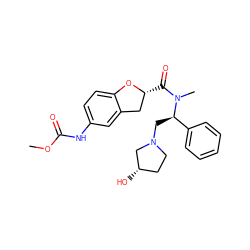 COC(=O)Nc1ccc2c(c1)C[C@@H](C(=O)N(C)[C@H](CN1CC[C@H](O)C1)c1ccccc1)O2 ZINC000028530434