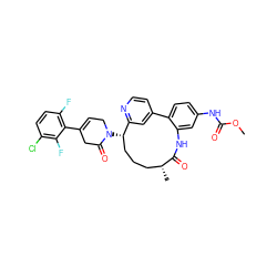 COC(=O)Nc1ccc2c(c1)NC(=O)[C@H](C)CCC[C@H](N1CC=C(c3c(F)ccc(Cl)c3F)CC1=O)c1cc-2ccn1 ZINC000220113322