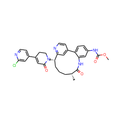 COC(=O)Nc1ccc2c(c1)NC(=O)[C@H](C)CCC[C@H](N1CCC(c3ccnc(Cl)c3)=CC1=O)c1cc-2ccn1 ZINC000220124580