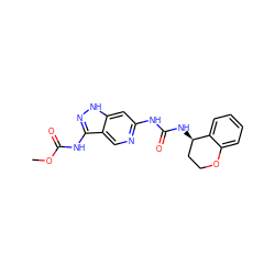 COC(=O)Nc1n[nH]c2cc(NC(=O)N[C@@H]3CCOc4ccccc43)ncc12 ZINC001772575588