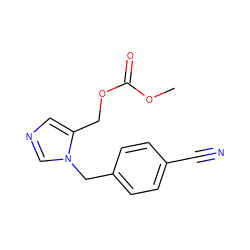 COC(=O)OCc1cncn1Cc1ccc(C#N)cc1 ZINC000045356642