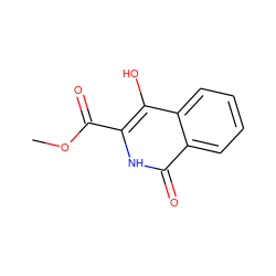 COC(=O)c1[nH]c(=O)c2ccccc2c1O ZINC000095618529