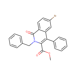 COC(=O)c1c(-c2ccccc2)c2cc(Br)ccc2c(=O)n1Cc1ccccc1 ZINC000029063038