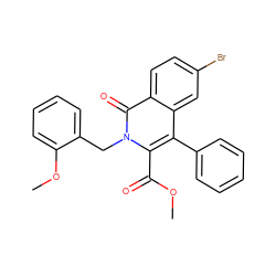 COC(=O)c1c(-c2ccccc2)c2cc(Br)ccc2c(=O)n1Cc1ccccc1OC ZINC000029063014