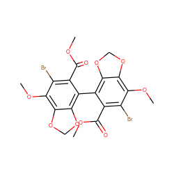 COC(=O)c1c(Br)c(OC)c2c(c1-c1c3c(c(OC)c(Br)c1C(=O)OC)OCO3)OCO2 ZINC000026818252