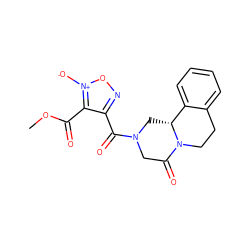 COC(=O)c1c(C(=O)N2CC(=O)N3CCc4ccccc4[C@H]3C2)no[n+]1[O-] ZINC000299828582