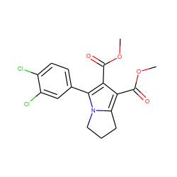 COC(=O)c1c(C(=O)OC)c(-c2ccc(Cl)c(Cl)c2)n2c1CCC2 ZINC000001385014