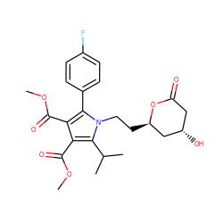 COC(=O)c1c(C(=O)OC)c(C(C)C)n(CC[C@@H]2C[C@@H](O)CC(=O)O2)c1-c1ccc(F)cc1 ZINC000013861020