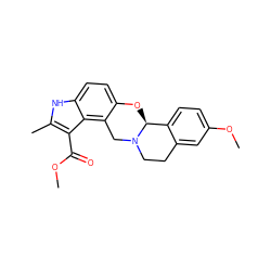 COC(=O)c1c(C)[nH]c2ccc3c(c12)CN1CCc2cc(OC)ccc2[C@@H]1O3 ZINC000026154578