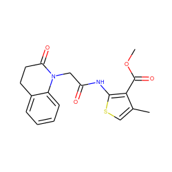 COC(=O)c1c(C)csc1NC(=O)CN1C(=O)CCc2ccccc21 ZINC000066098565