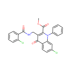 COC(=O)c1c(CNC(=O)c2ccccc2Cl)c(=O)c2ccc(Cl)cc2n1-c1ccccc1 ZINC000096170240