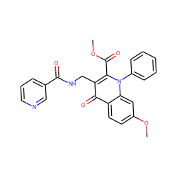 COC(=O)c1c(CNC(=O)c2cccnc2)c(=O)c2ccc(OC)cc2n1-c1ccccc1 ZINC000096170257