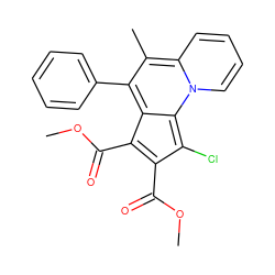 COC(=O)c1c(Cl)c2n3ccccc3c(C)c(-c3ccccc3)c-2c1C(=O)OC ZINC000001017363