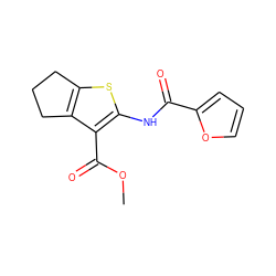 COC(=O)c1c(NC(=O)c2ccco2)sc2c1CCC2 ZINC000000118491