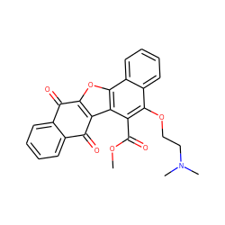 COC(=O)c1c(OCCN(C)C)c2ccccc2c2oc3c(c12)C(=O)c1ccccc1C3=O ZINC000028569313