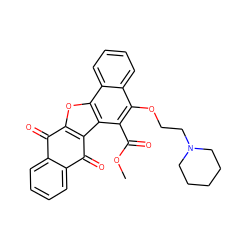 COC(=O)c1c(OCCN2CCCCC2)c2ccccc2c2oc3c(c12)C(=O)c1ccccc1C3=O ZINC000028568271