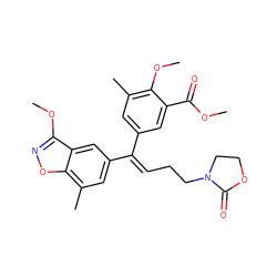 COC(=O)c1cc(/C(=C\CCN2CCOC2=O)c2cc(C)c3onc(OC)c3c2)cc(C)c1OC ZINC000040402715