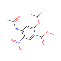 COC(=O)c1cc([N+](=O)[O-])c(NC(C)=O)cc1OC(C)C ZINC000040956105