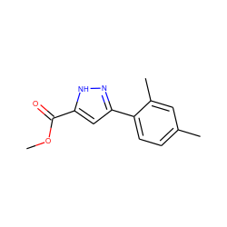 COC(=O)c1cc(-c2ccc(C)cc2C)n[nH]1 ZINC000006700553