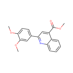 COC(=O)c1cc(-c2ccc(OC)c(OC)c2)nc2ccccc12 ZINC000000484491