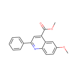 COC(=O)c1cc(-c2ccccc2)nc2ccc(OC)cc12 ZINC000072110869