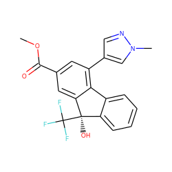 COC(=O)c1cc(-c2cnn(C)c2)c2c(c1)[C@](O)(C(F)(F)F)c1ccccc1-2 ZINC000144809592