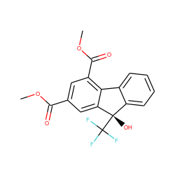 COC(=O)c1cc(C(=O)OC)c2c(c1)[C@@](O)(C(F)(F)F)c1ccccc1-2 ZINC000143478250