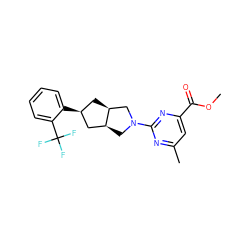 COC(=O)c1cc(C)nc(N2C[C@H]3C[C@@H](c4ccccc4C(F)(F)F)C[C@H]3C2)n1 ZINC000473089706