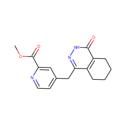 COC(=O)c1cc(Cc2n[nH]c(=O)c3c2CCCC3)ccn1 ZINC000167180419