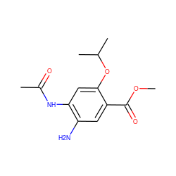 COC(=O)c1cc(N)c(NC(C)=O)cc1OC(C)C ZINC000040980036