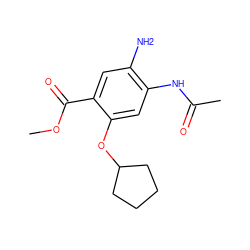 COC(=O)c1cc(N)c(NC(C)=O)cc1OC1CCCC1 ZINC000040379114