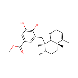 COC(=O)c1cc(O)c(O)c(C[C@]2(C)[C@@H](C)CC[C@@]3(C)C(C)=CCC[C@H]32)c1 ZINC000103240708