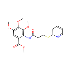 COC(=O)c1cc(OC)c(OC)c(OC)c1NC(=O)CCSc1ccccn1 ZINC000096283157