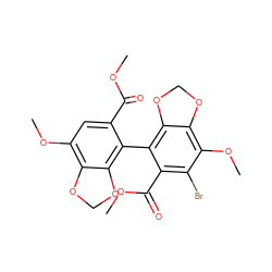 COC(=O)c1cc(OC)c2c(c1-c1c3c(c(OC)c(Br)c1C(=O)OC)OCO3)OCO2 ZINC000013603408