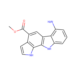 COC(=O)c1cc2c([nH]c3cccc(N)c32)c2[nH]ccc12 ZINC000084690329